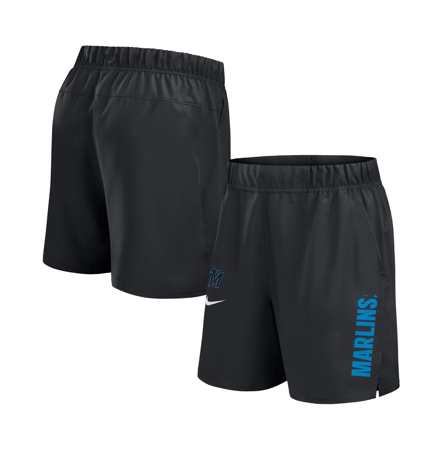 Мужские шорты Nike Black Miami Marlins Woven Victory Performance — фото 1