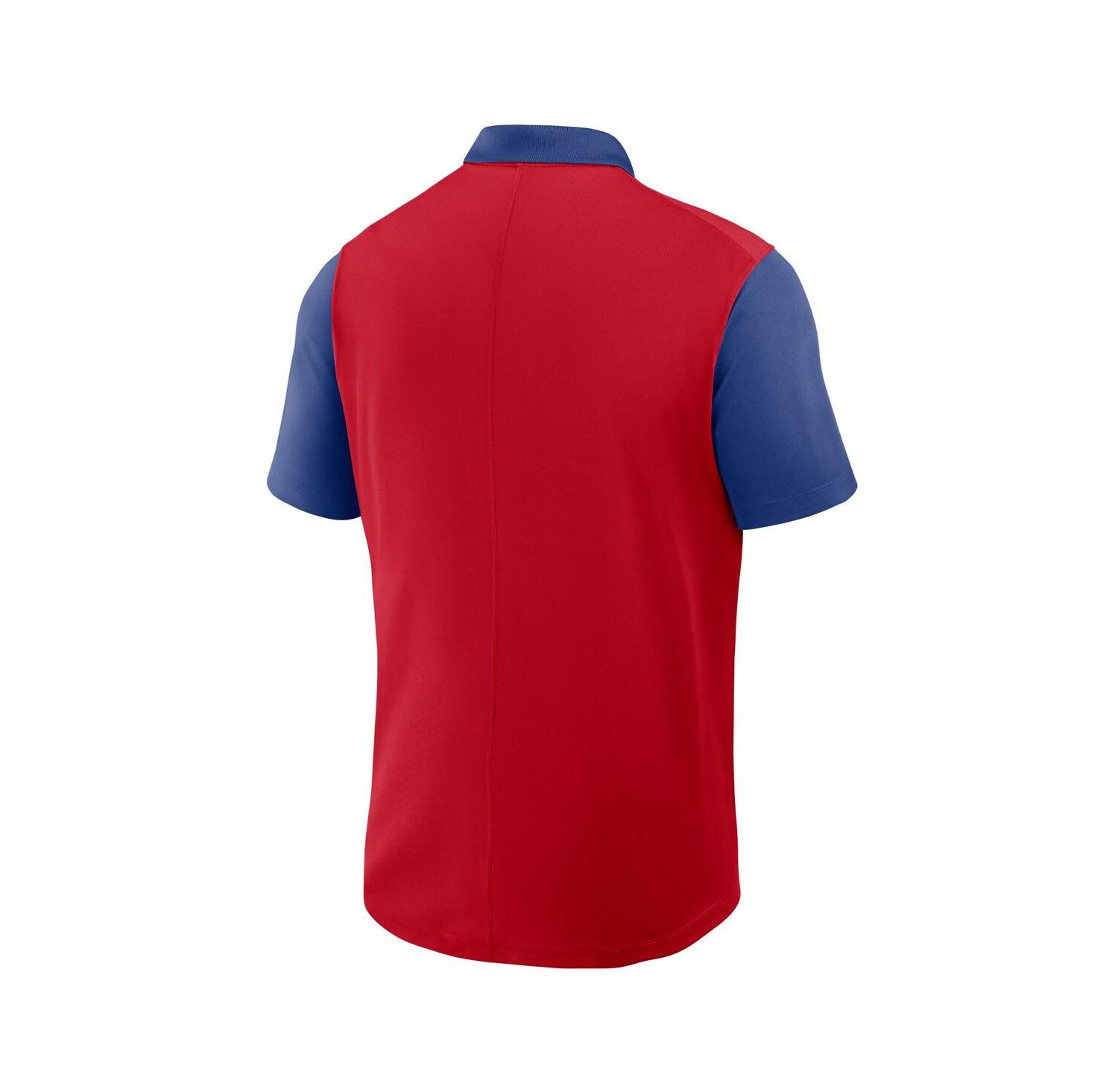 Men's Red/Royal Atlanta Braves Cooperstown Collection Color-Block Victory Performance Polo Shirt