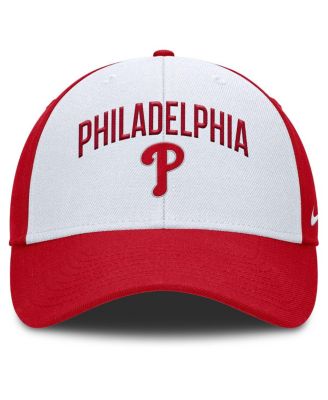Men's White/Red Philadelphia Phillies Club Performance Adjustable Hat