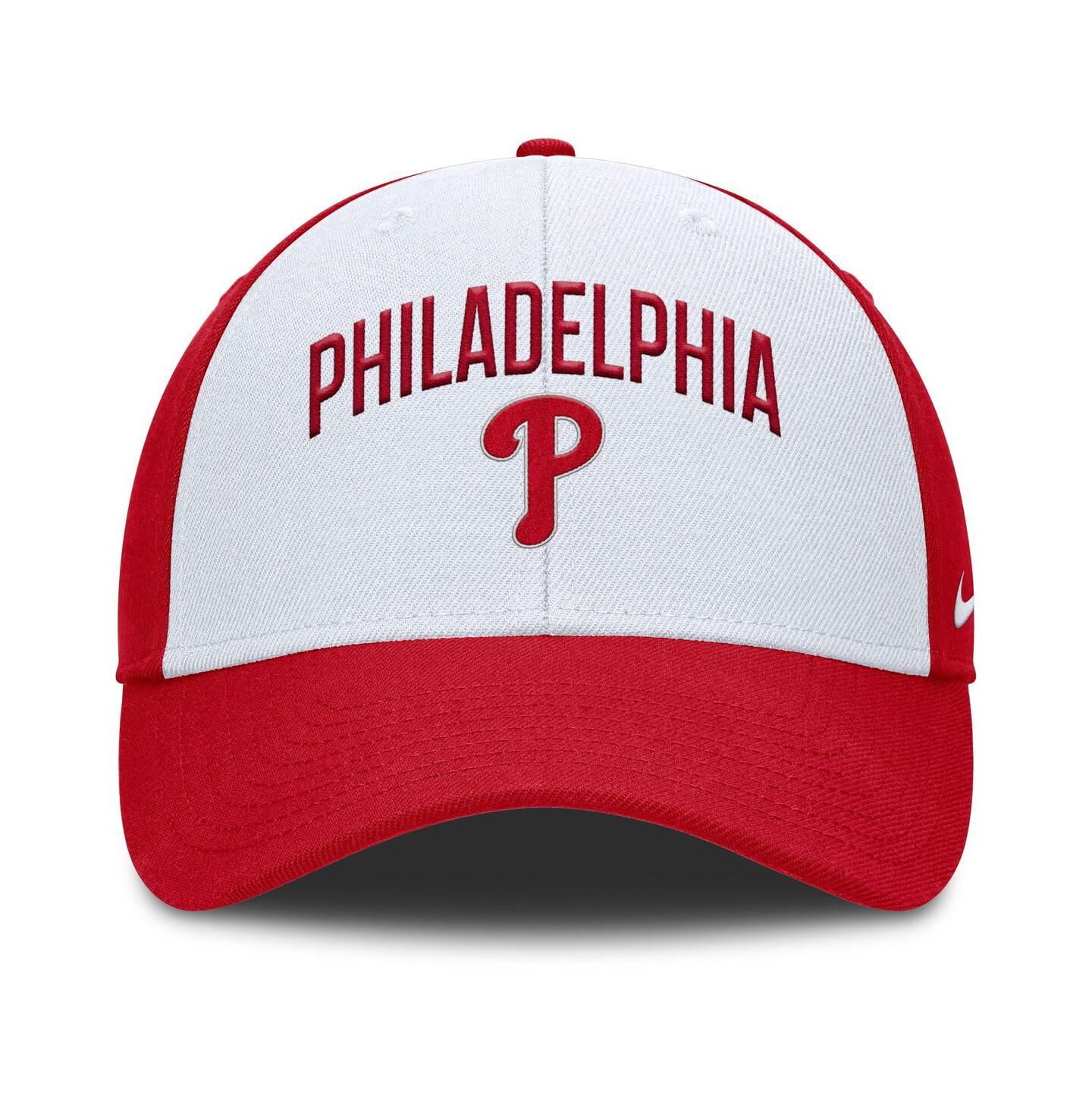 Мужская кепка Nike White/Red Philadelphia Phillies Club Performance Adjustable Hat — фото 2
