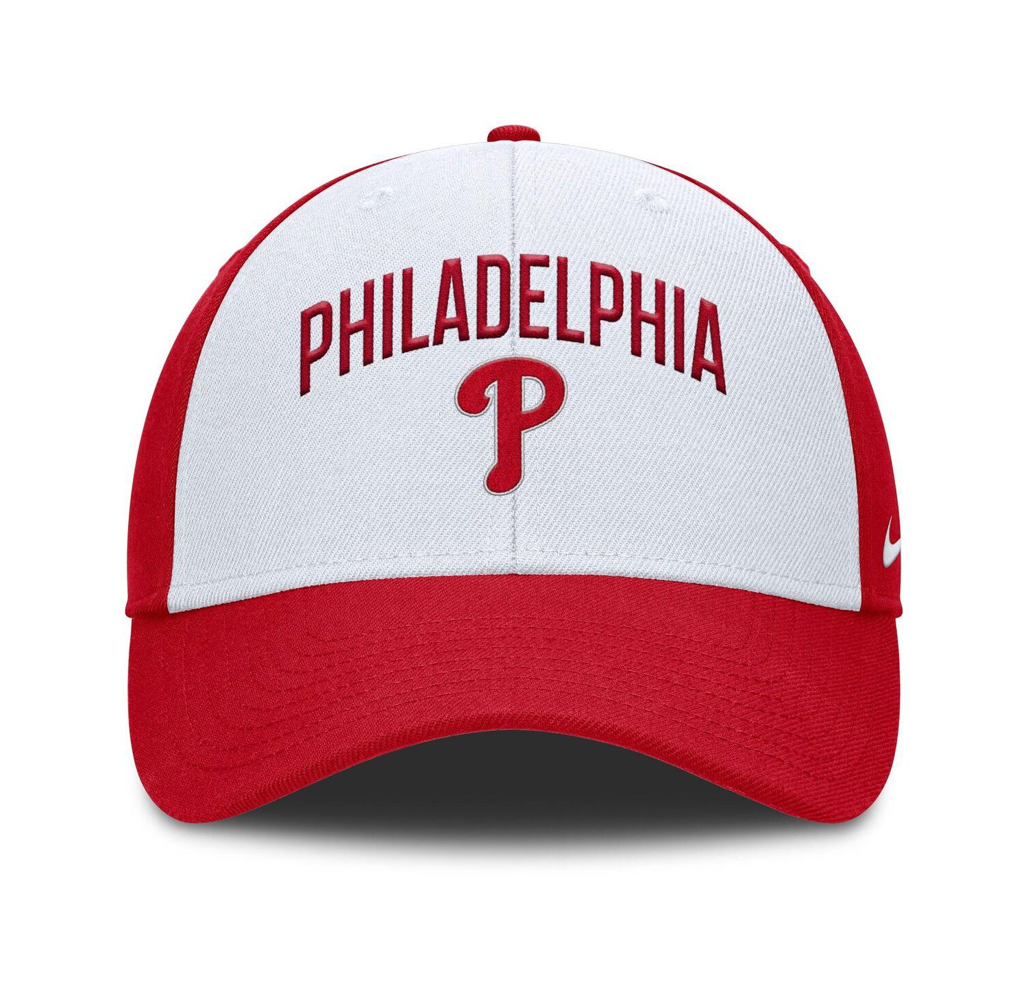 Men's White/Red Philadelphia Phillies Club Performance Adjustable Hat