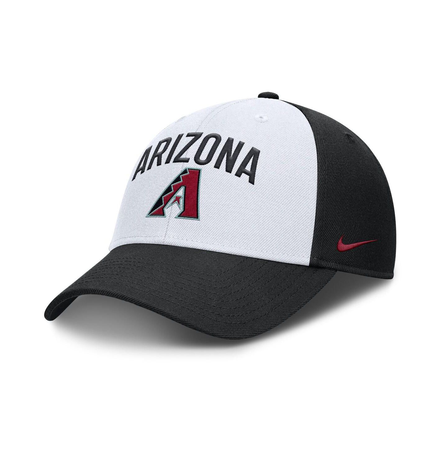 Мужская кепка Nike White/Black Arizona Diamondbacks Club Performance Adjustable Hat — фото 1