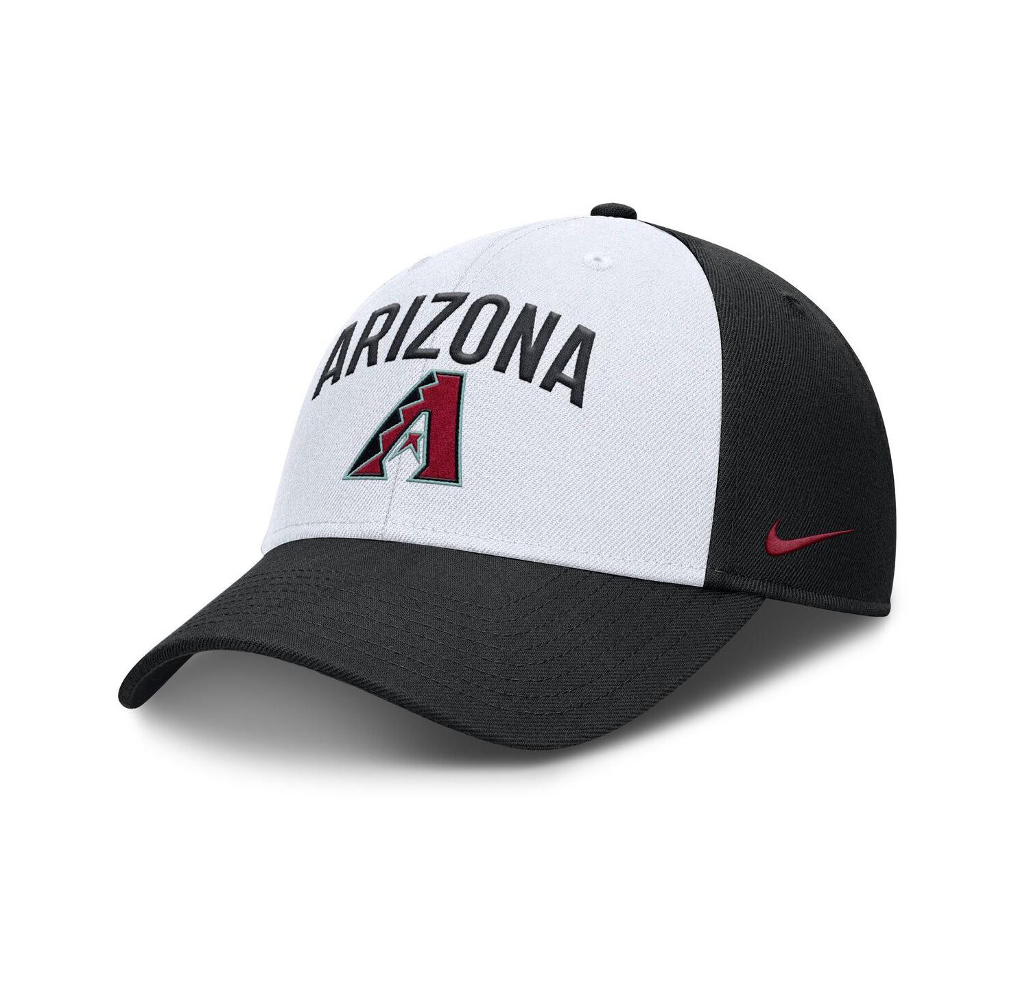 Men's White/Black Arizona Diamondbacks Club Performance Adjustable Hat