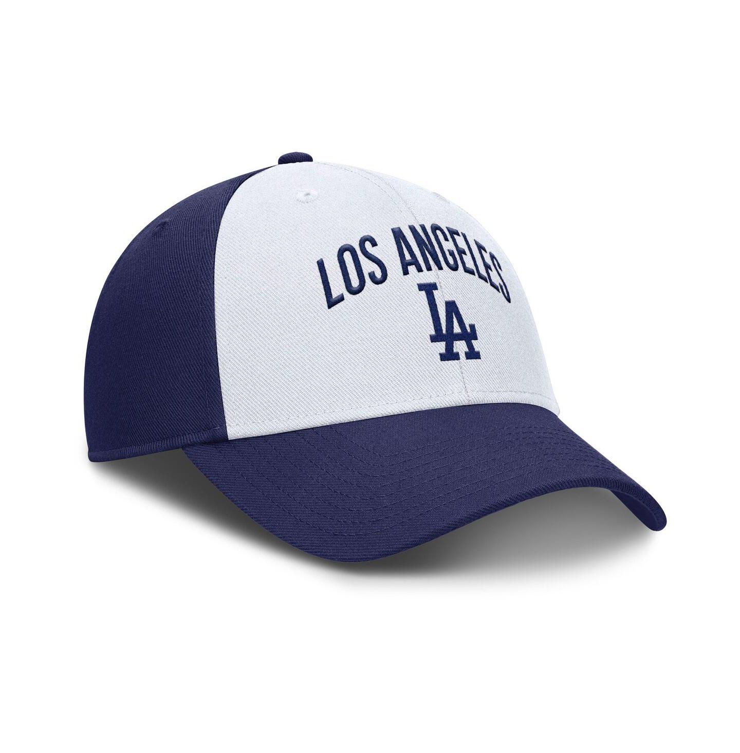 Мужская кепка Nike White/Royal Los Angeles Dodgers Club Performance Adjustable Hat — фото 2