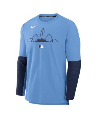Men's Light Blue Kansas City Royals Authentic Collection City Connect Lightweight Player Tri-Blend Performance Long Sleeve T-Shirt