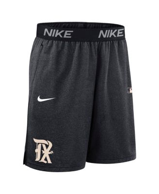 Men's Black Texas Rangers Authentic Collection City Connect Performance Knit Shorts