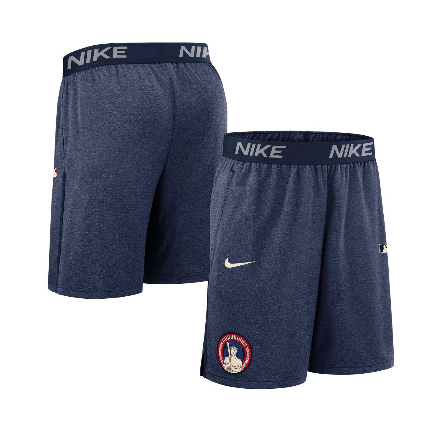 Men's Navy Cleveland Guardians Authentic Collection City Connect Performance Knit Shorts