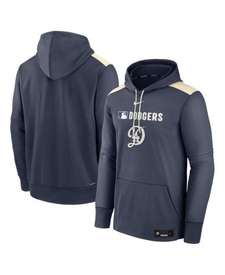 Nike - Men's Navy Los Angeles Dodgers Authentic Collection City Connect Therma Pullover Hoodie
