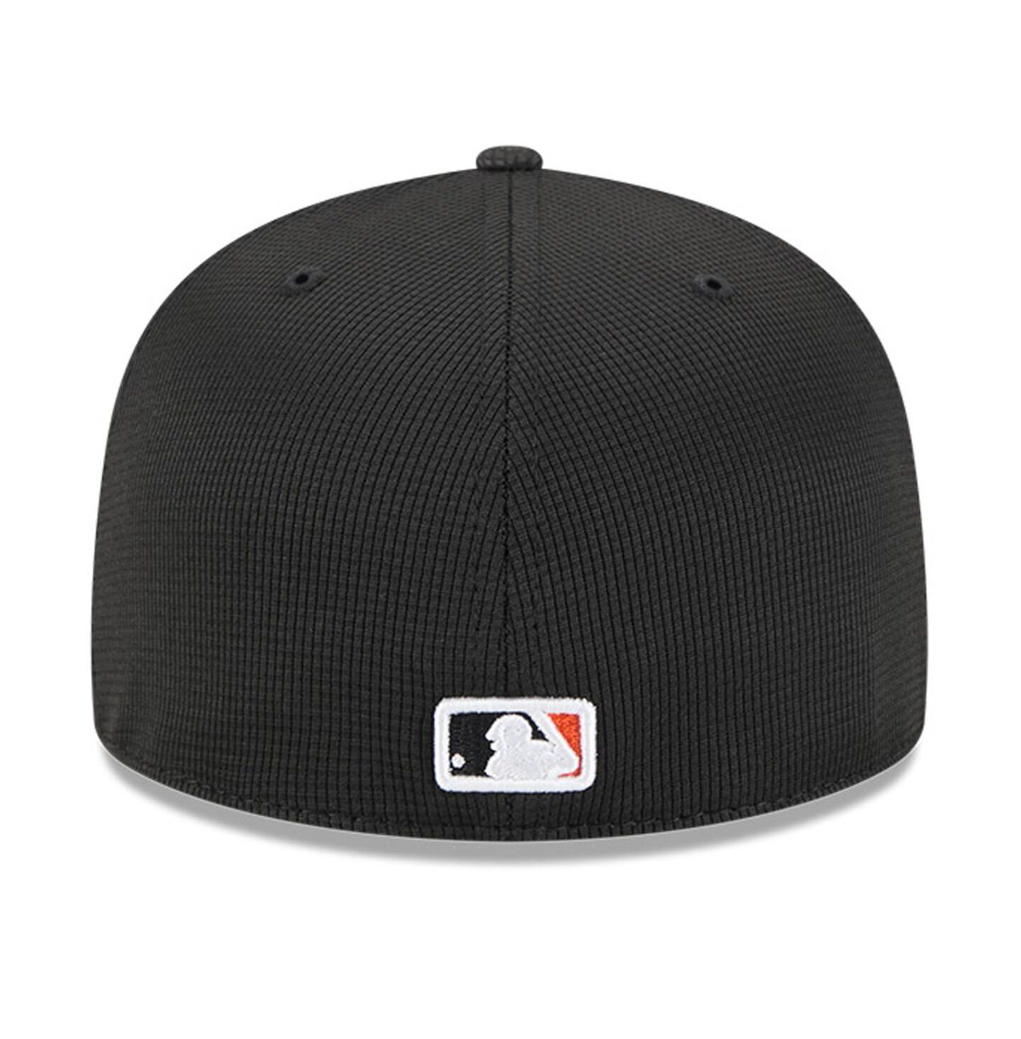 Мужская кепка New Era Black Baltimore Orioles City Connect Batting Practice 59FIFTY Fitted Hat — фото 4