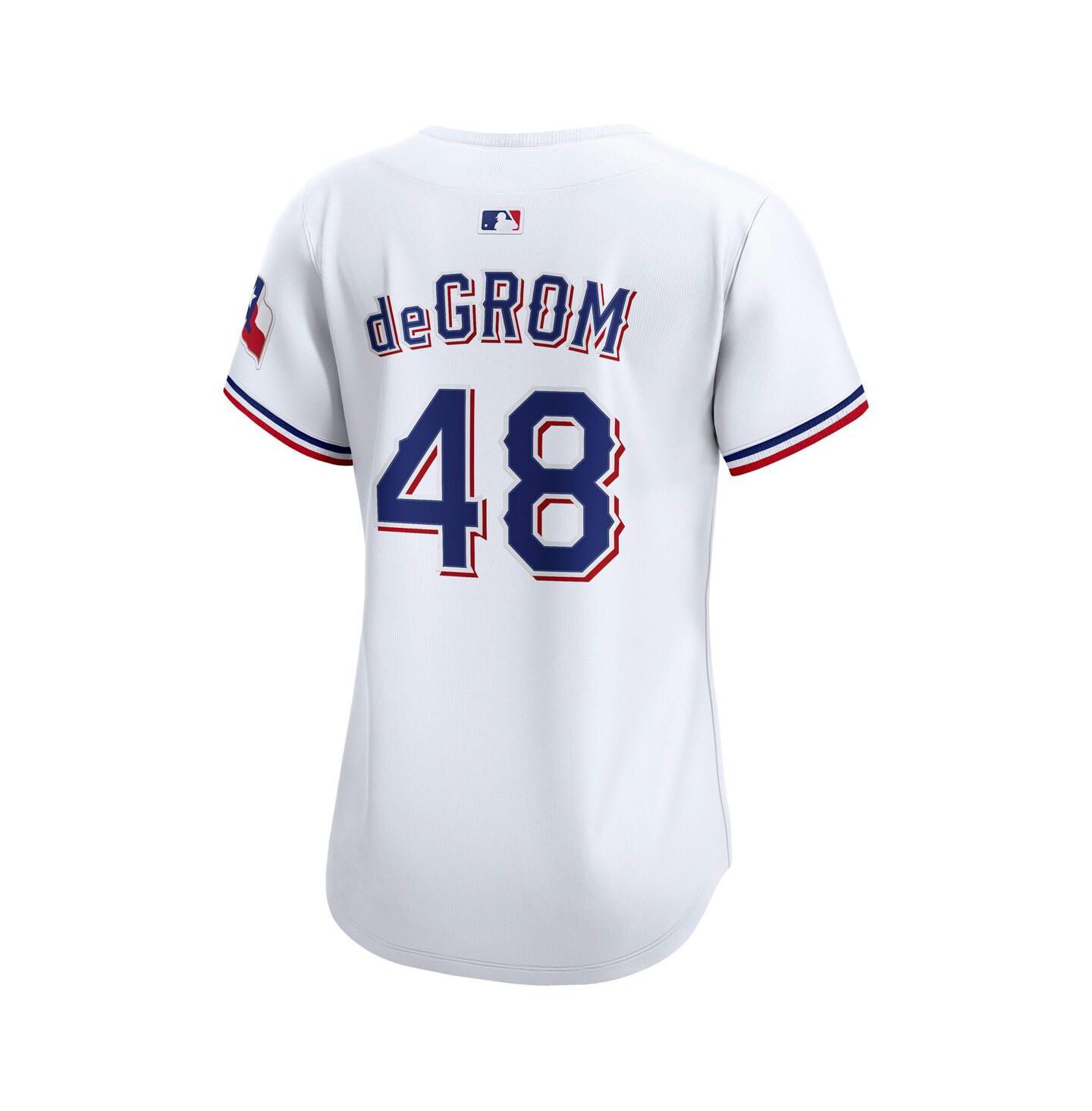Женский топ Nike Jacob deGrom White Texas Rangers Home Limited Jersey — фото 3
