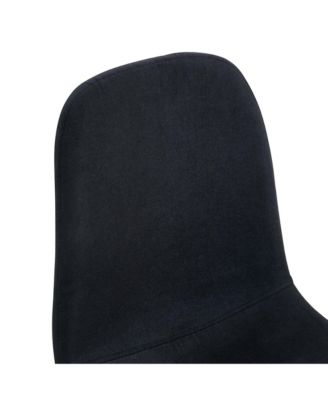 47" Round Dining Table Set with 4 Black Chairs