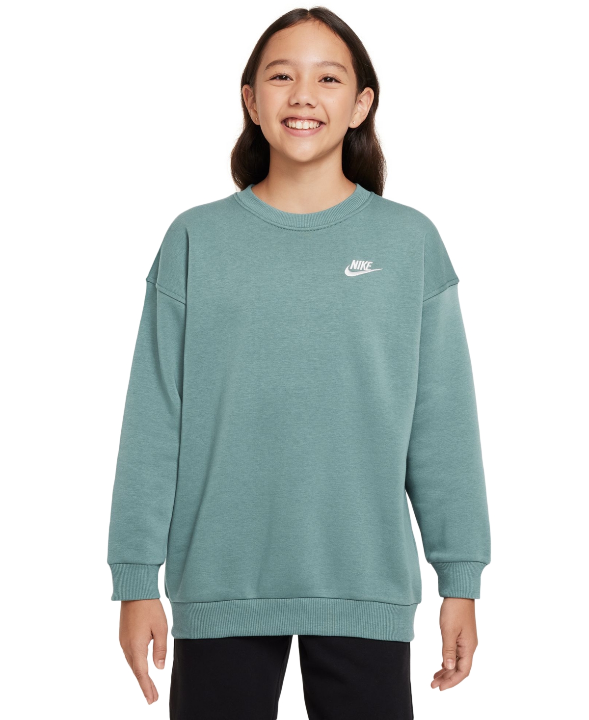 Nike Big Girls 7-16 Sportswear Club Fleece Oversized-Fit Sweatshirt
