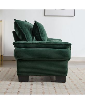  1 Pc   Corduroy  Loveseat, Sleeper, Includes Pillows, Deep Seat, Easy Assembly Sofa Bed