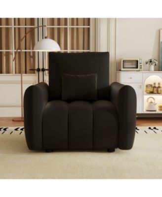 Modern Teddy Fabric Sofa with Pillow