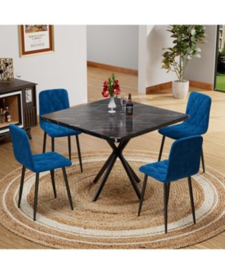 Streamdale Mid-Century Modern Square Dining Table for 4-6