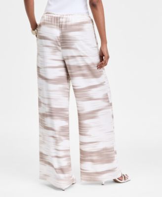Women's Printed Wide-Leg Pants, Exclusively at Macy's