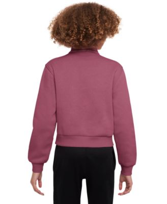 Sportswear Big Girls Club Fleece 1/2-Zip Long-Sleeve Top