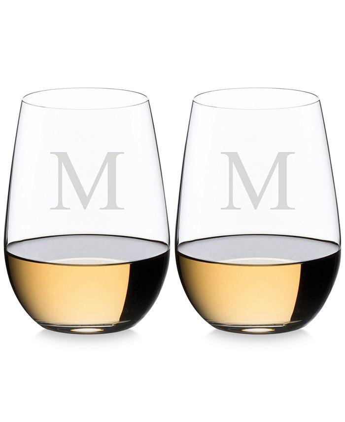 Riedel O Monogram Collection 2Pc. Block Letter Stemless Riesling/Sauvignon Blanc Wine Glasses