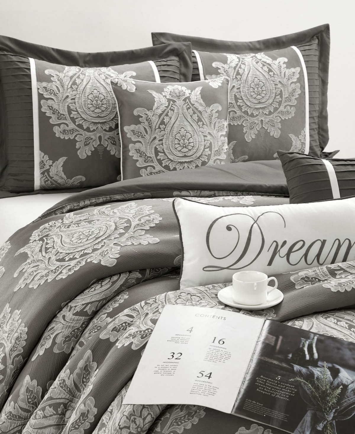 Stratford Park Therese Damask 7-pc. Comforter Set, King