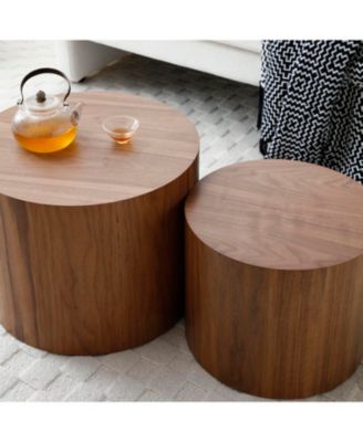 2-Pc. Set Wood Nesting Coffee Tables