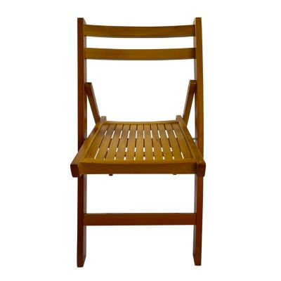 Folding Slatted Event Chair, Set of 4