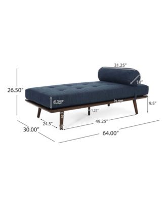 Mid-Century Chaise with Tufted Upholstery