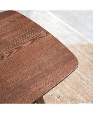 Solid Oak Wood Center Table with Storage