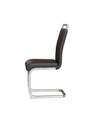 Modern Faux Leather Upholstered Dining Chairs (Set of 2)