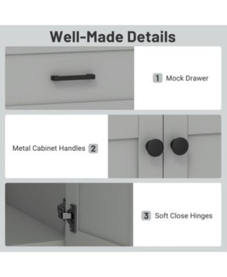 Bathroom Vanity Unit with Basin and 2 Doors