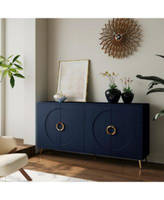 Streamdale Modern Lacquered 4-Door Wooden Cabinet