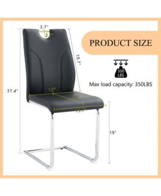 Black PU Dining Chairs (Set of 4)