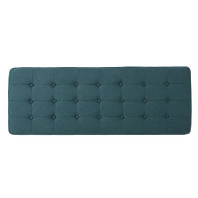 Mid-Century Modern Upholstered Bench with Button-Tufting