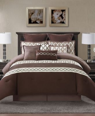 Caval Geometric 10-Pc. Comforter Set, King