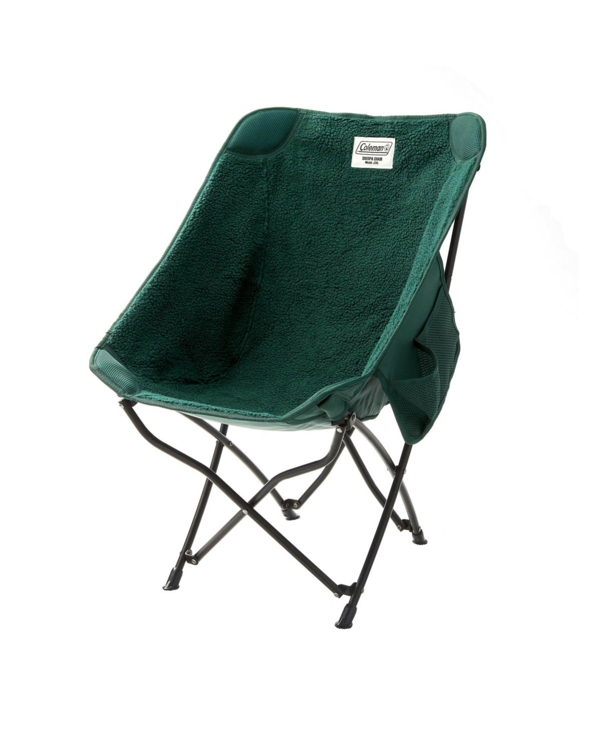 Low-Back Sherpa Chair - Green
