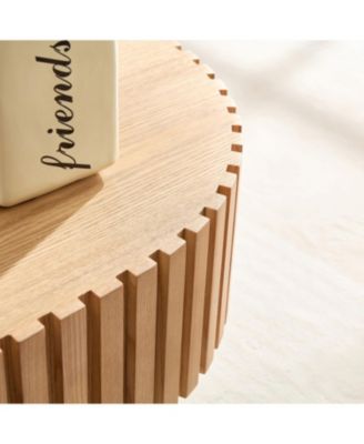 Modern Handcraft 43.7" Oval Coffee Table, ASH Finish