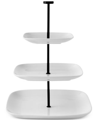 The Cellar - Ceramic & Iron 3-Tier Square Coupe Server