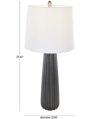27" Ceramic Ribbed Room Table Lamp
