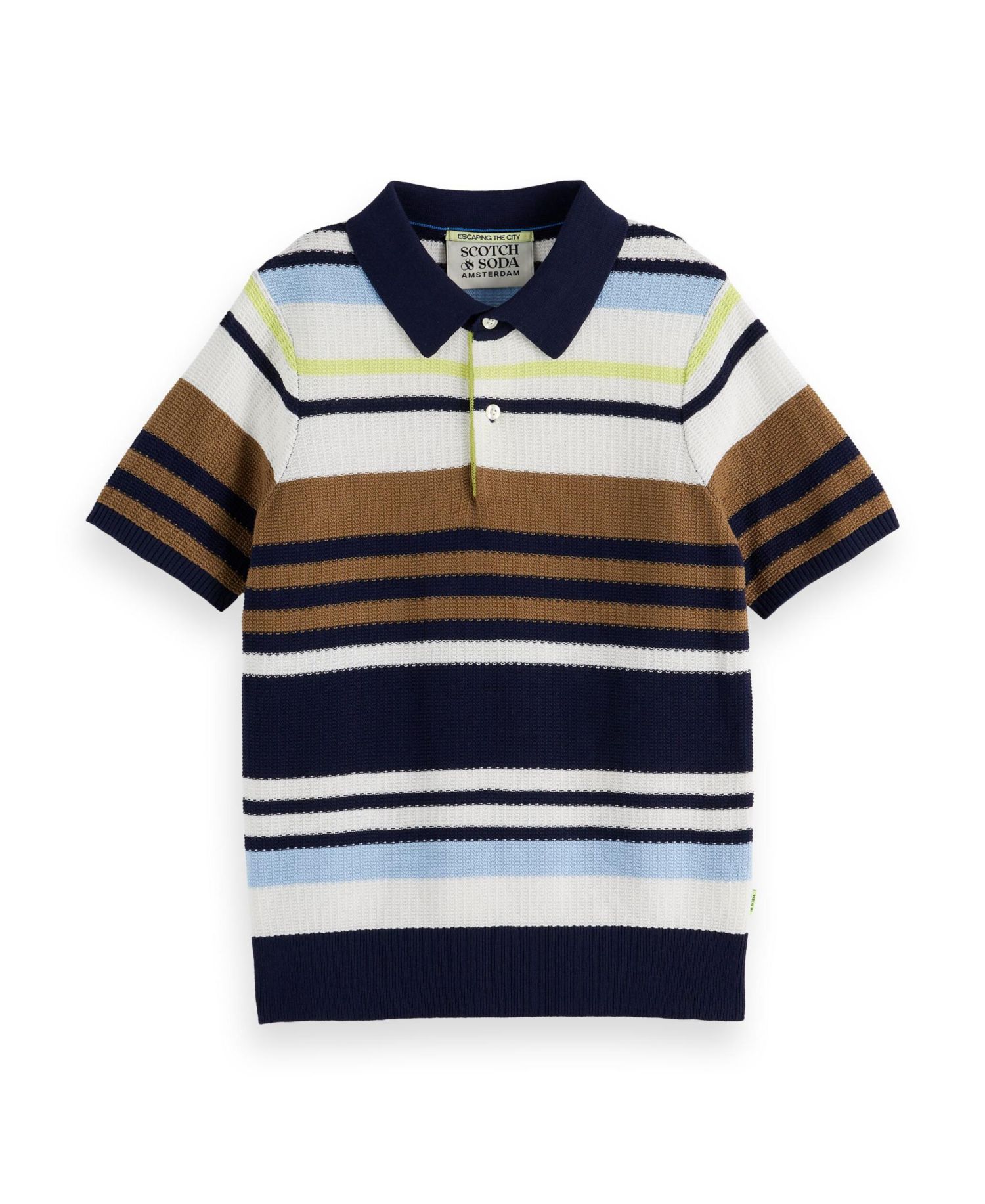 Little and Big Boys Structured Knitted Polo Shirt
