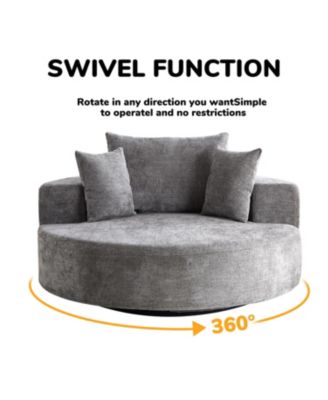 Streamdale 55" Chenille Swivel Sleeper Chair for Comfort & Style