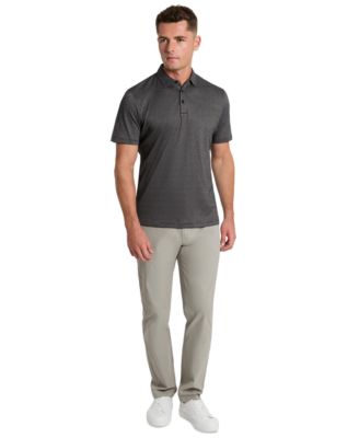 Men's Slim-Fit Two-Toned Textured-Knit Polo Shirt
