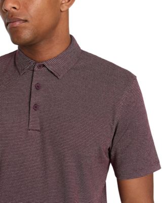Men's Slim-Fit Two-Toned Textured-Knit Polo Shirt