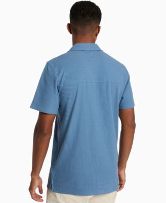 Men's Short Sleeve Seersucker Camp Shirt