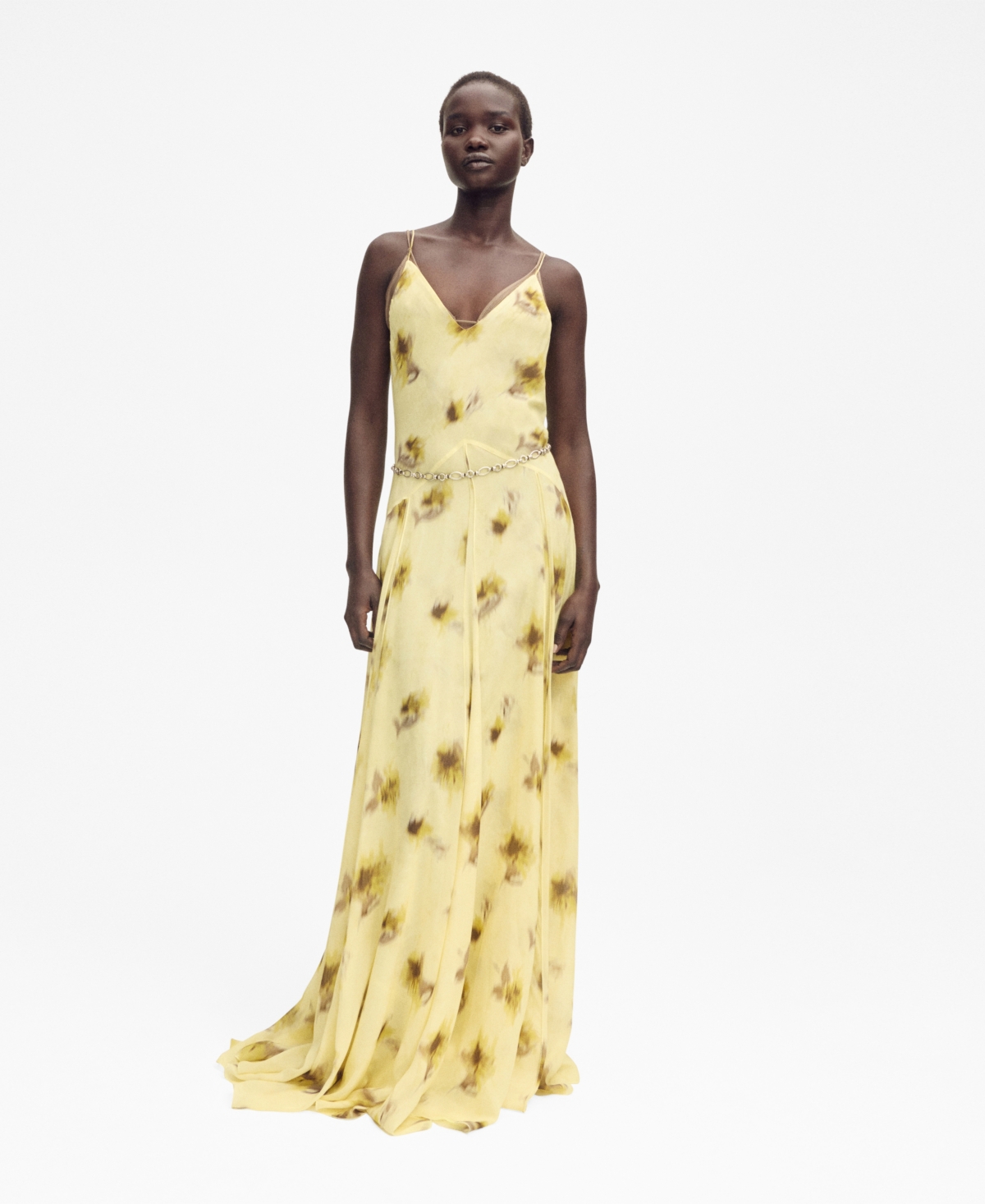 Shop Mango Women's Long Floral-print Dress