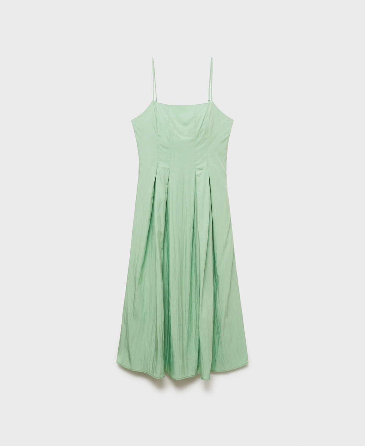 Mango Midi Dress With Darts Mint Green