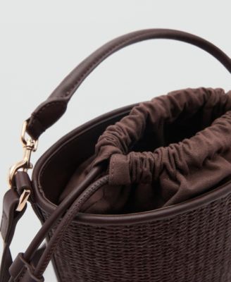 Women's Small Raffia Bucket Bag