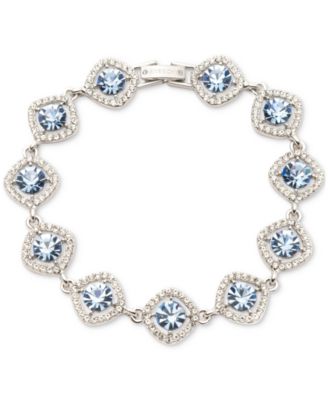 Pav&eacute; & Round Crystal Halo Flex Bracelet 