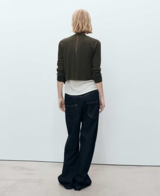 Women's Knitted Cropped Cardigan