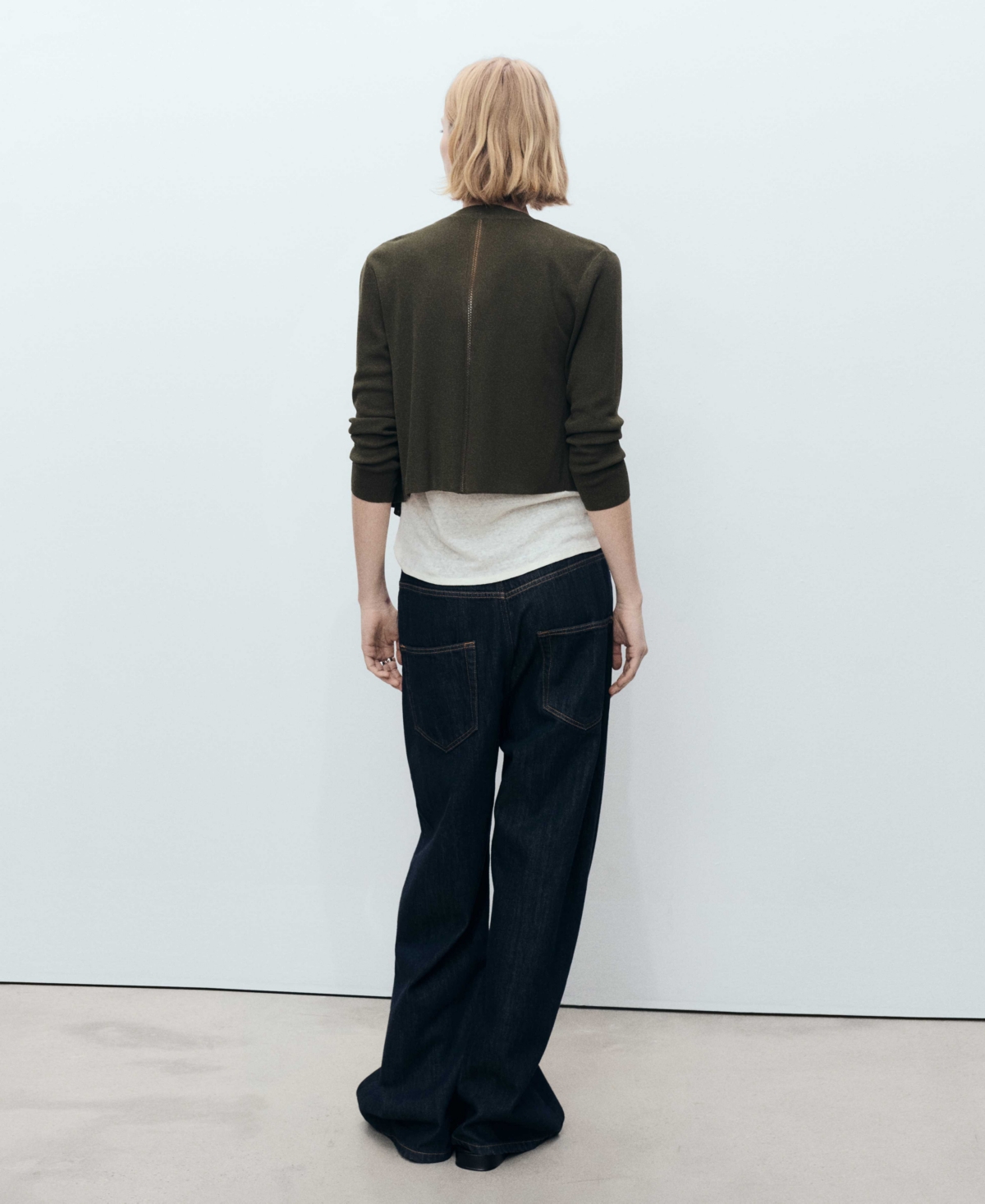 Mango Women's Knitted Cropped Cardigan