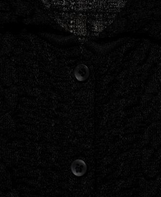 Women's Textured Polo-Neck Cardigan