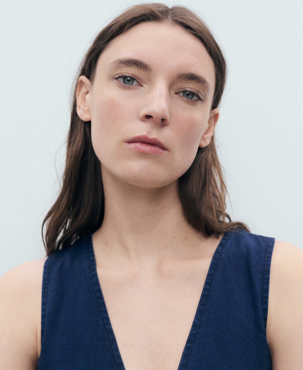 Mango Women's Denim-effect Lyocell Vest